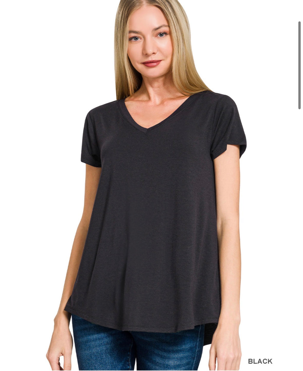 Short Sleeve V-Neck Top