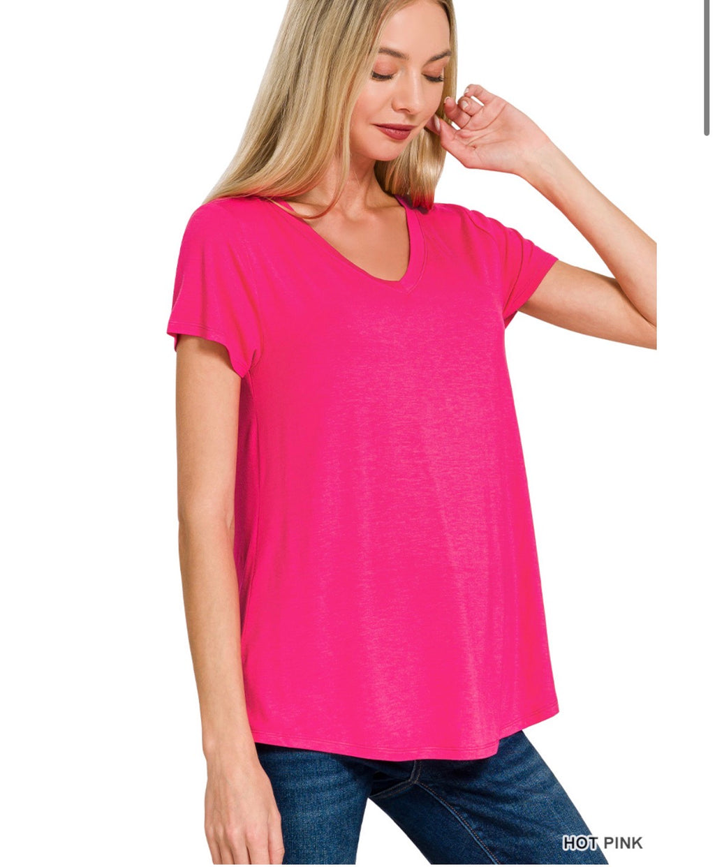 Short Sleeve V-Neck Top