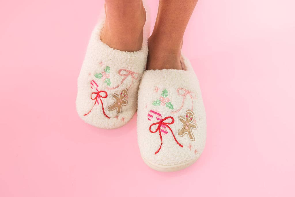 Gingerbread Bows - Christmas Sweets Slippers