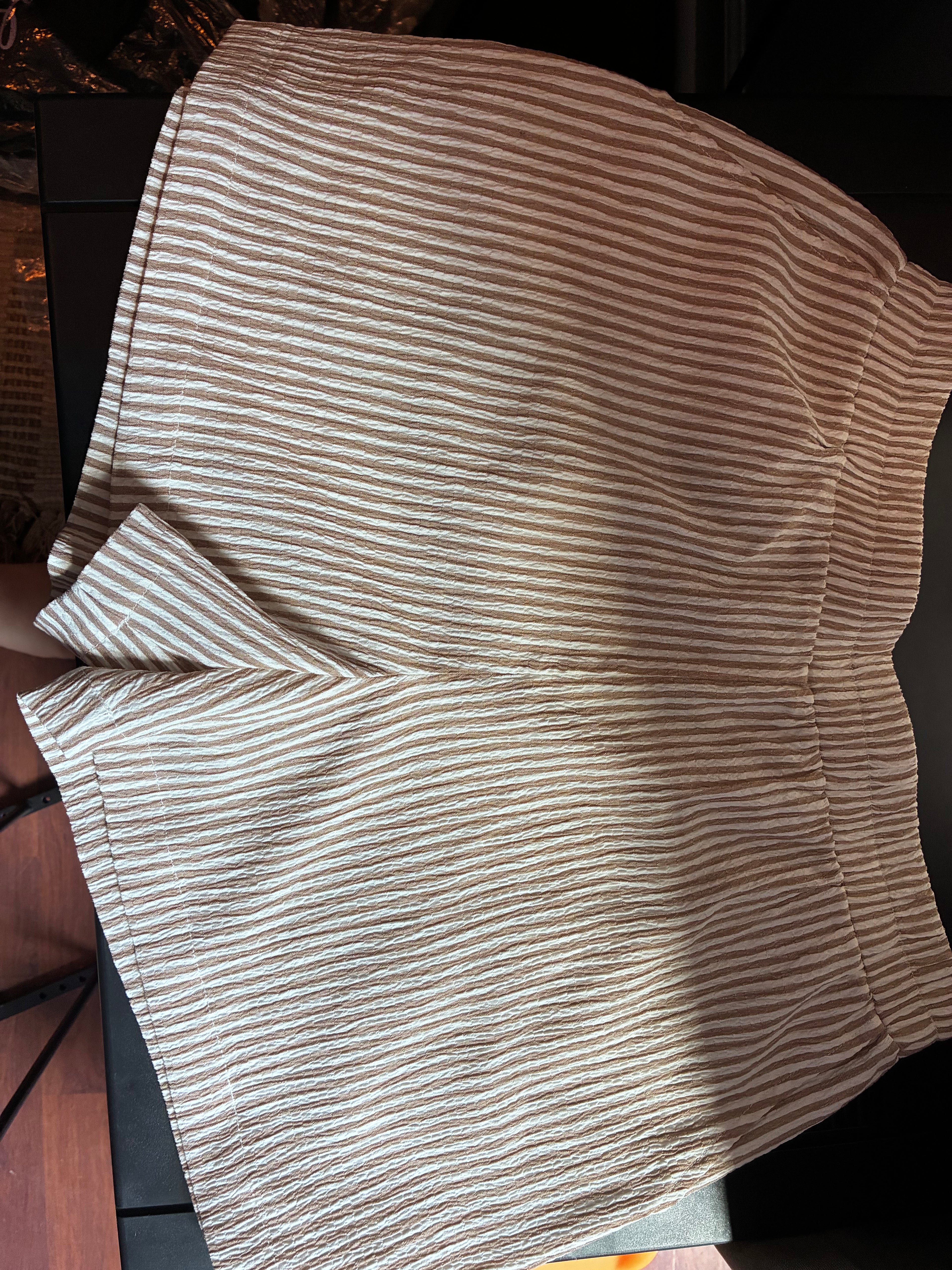 Stripe Elastic Waist Mini Short