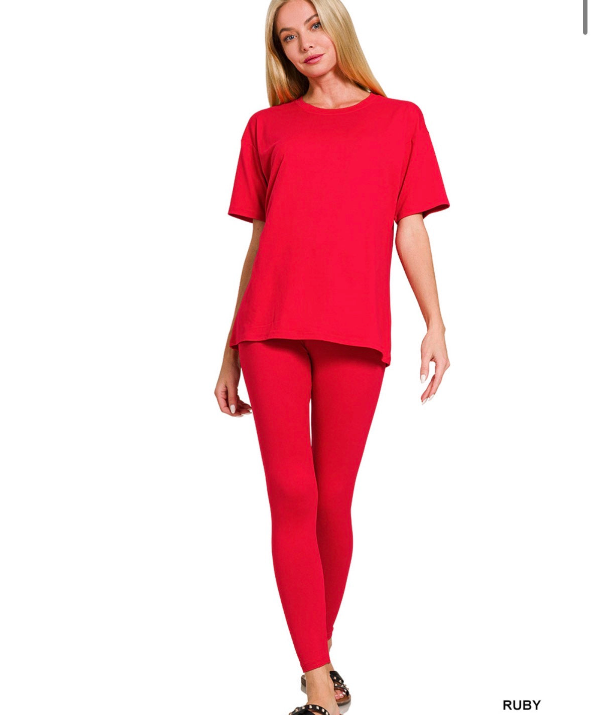 Microfiber Short Sleeve Lounge Set