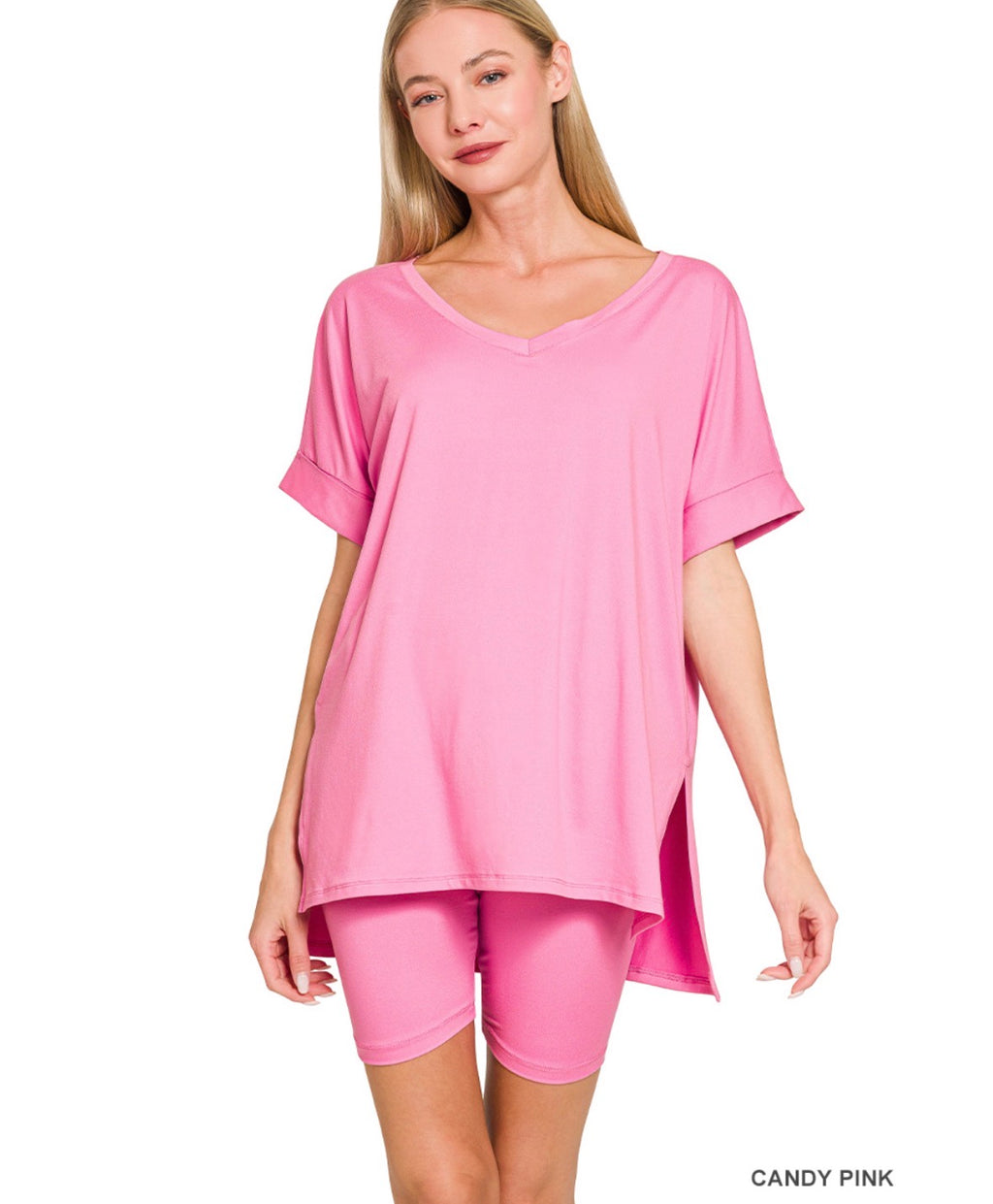 Butter Soft V-Neck Biker Set