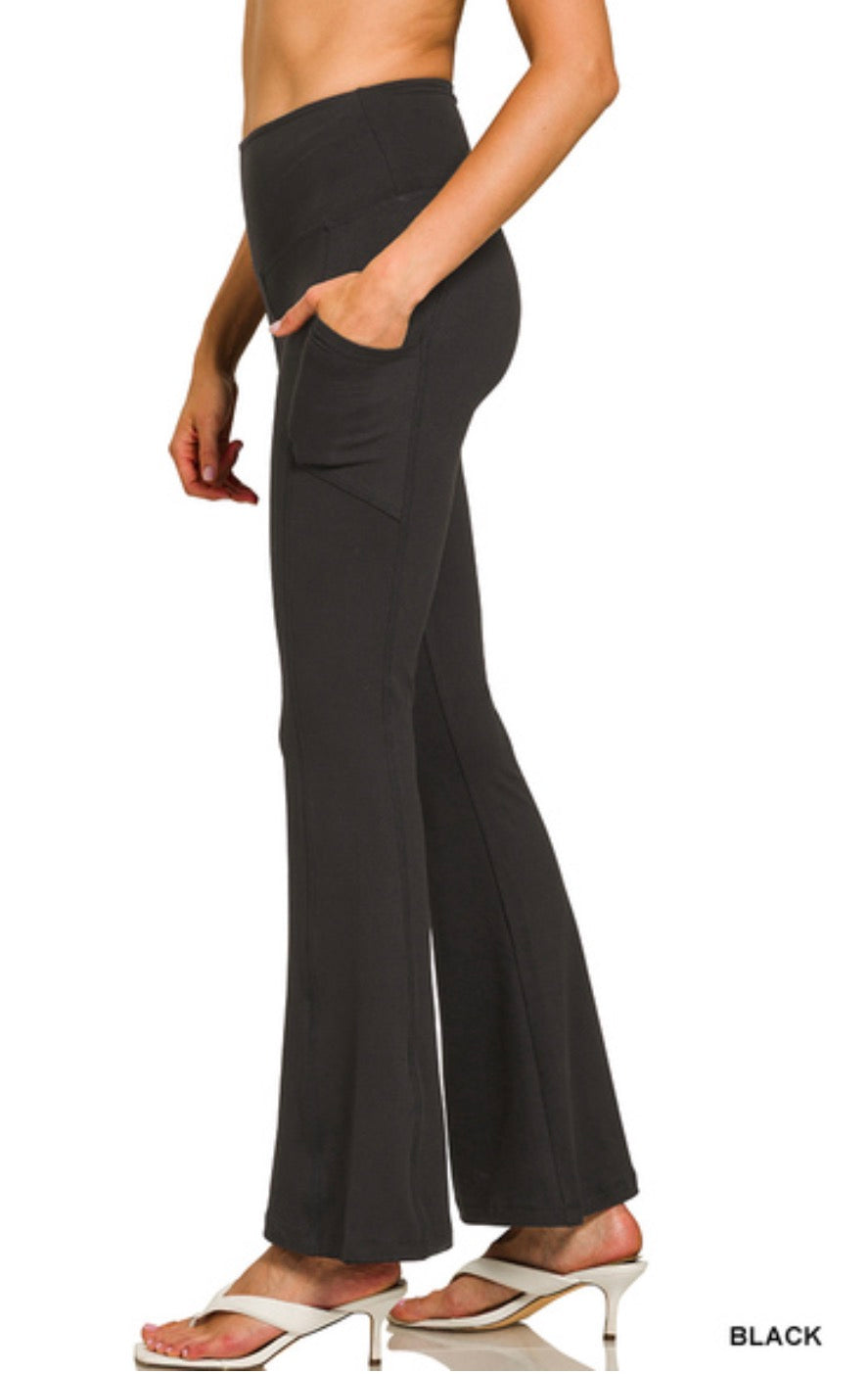 Flare Leggings w/ Pockets
