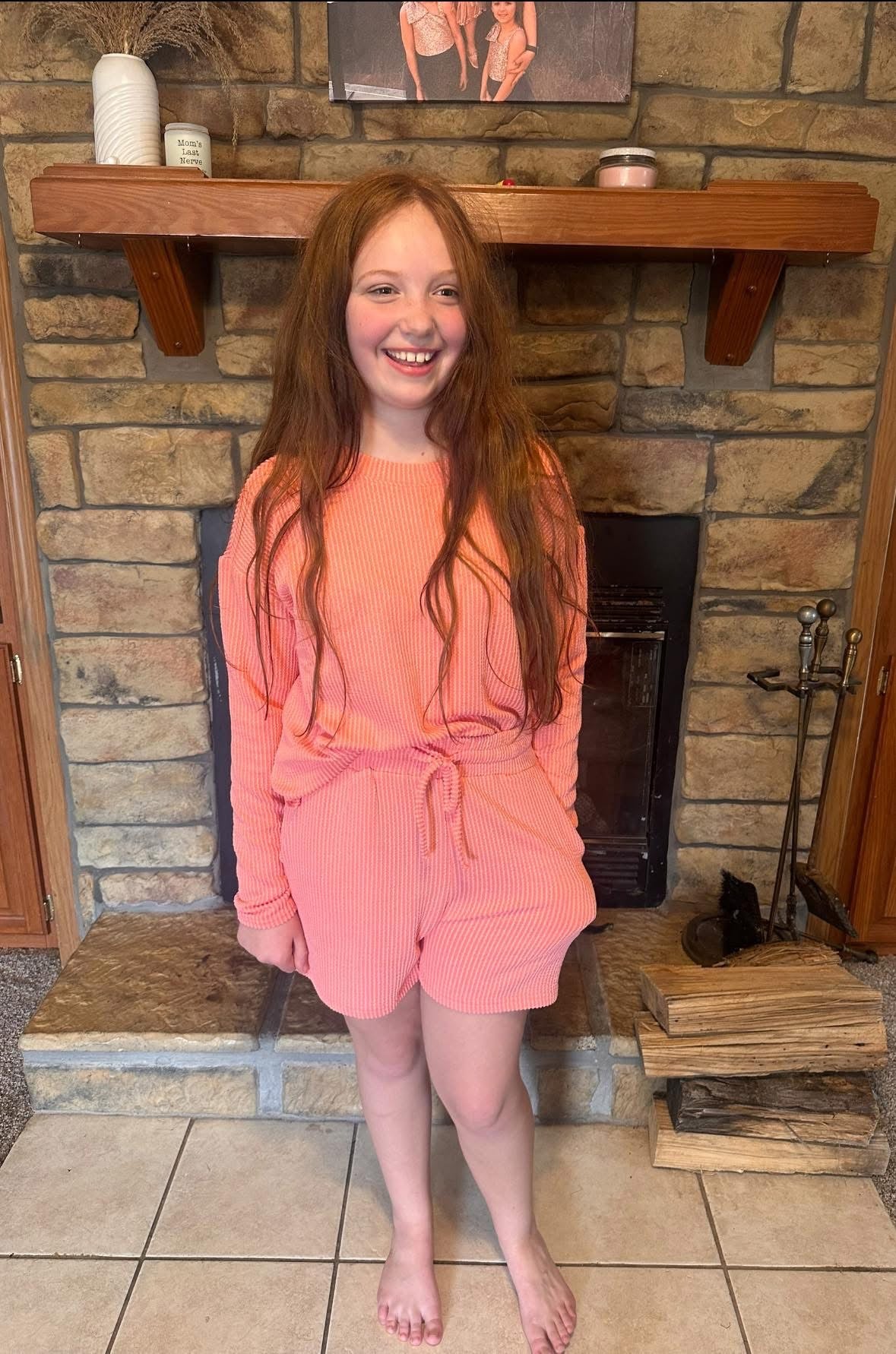 Ribbed Long Sleeve & Shirt Set