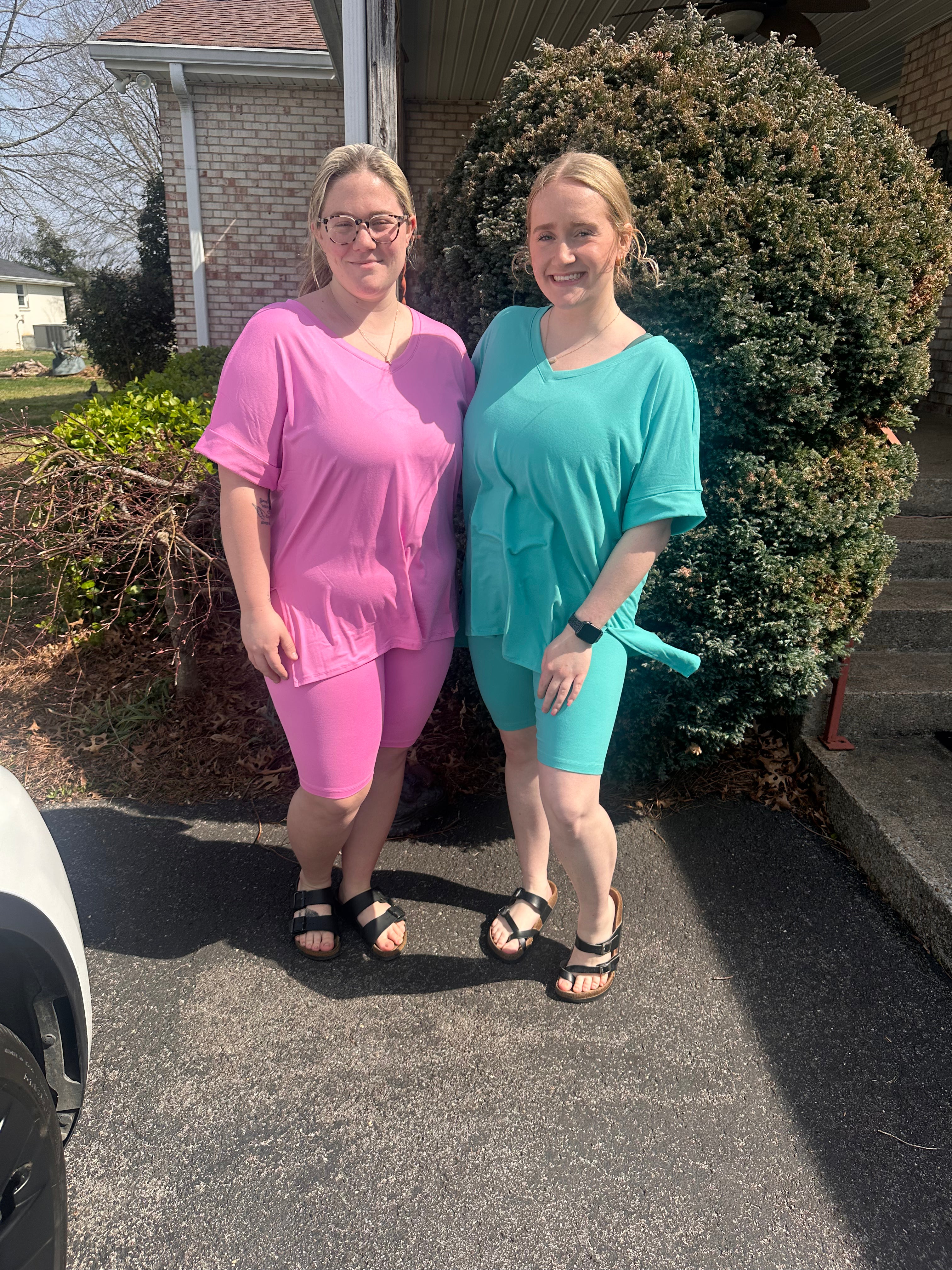 Butter Soft V-Neck Top & Biker Shorts