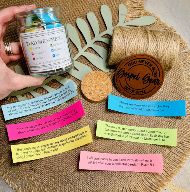 Read Me When Bible Verse Scripture Jar